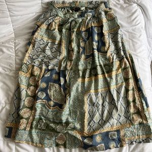 Brand: requirements. Size: L. Color: Blue, green, yellow pattern.